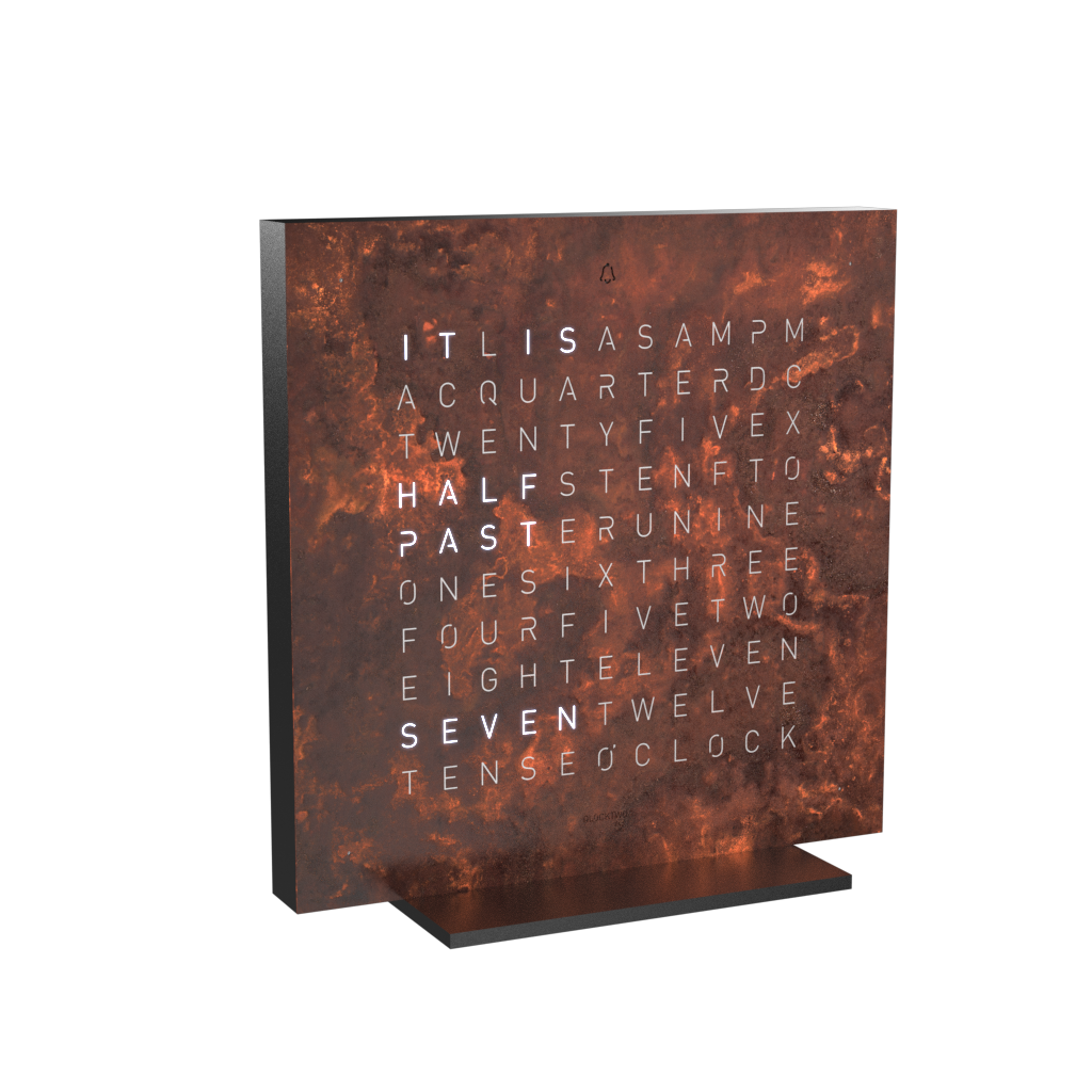 QLOCKTWO EARTH 13.5 : CREATOR'S EDITION RUST