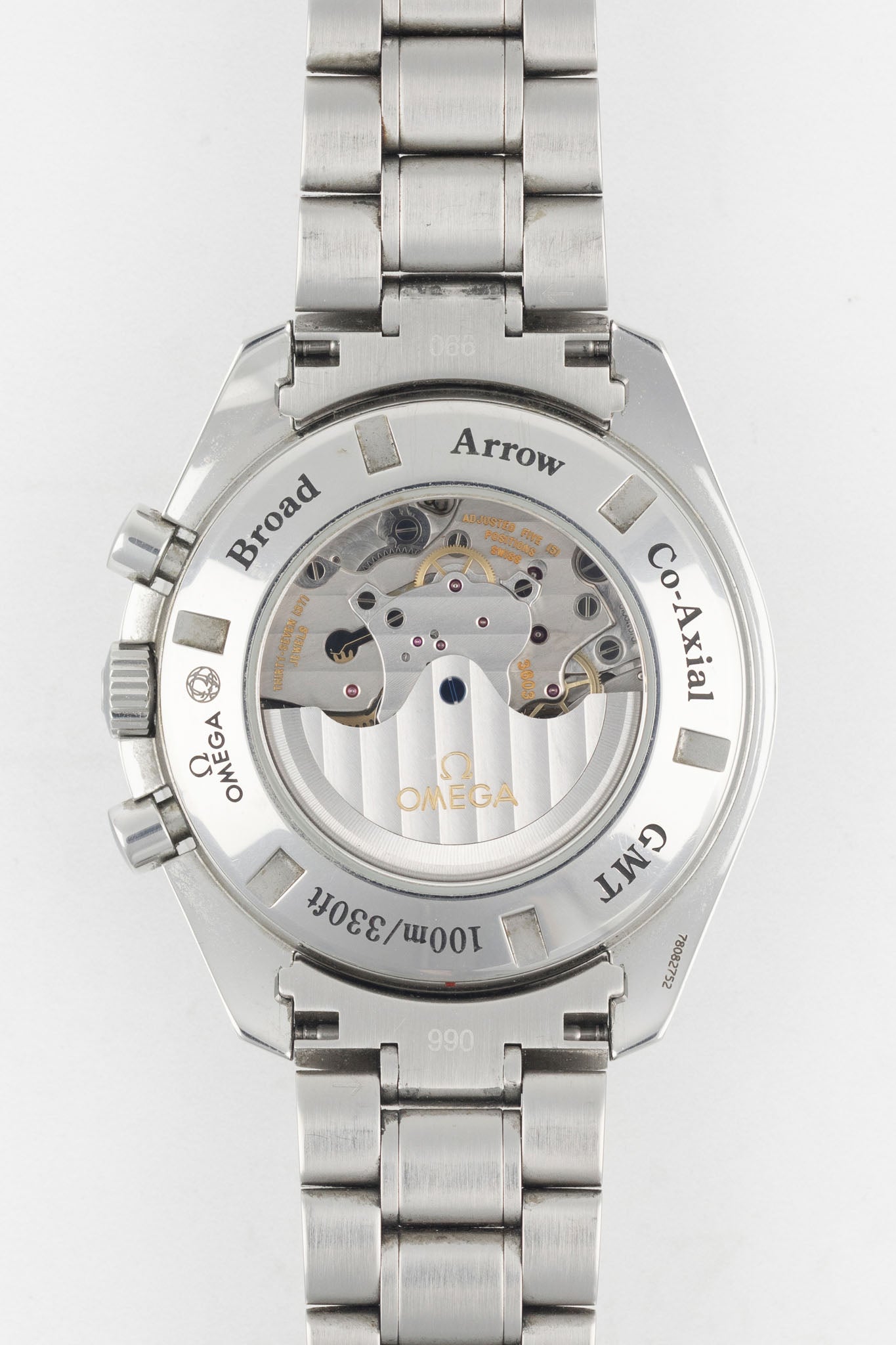 OMEGA Speedmaster Broad Arrow GMT Silver Dial