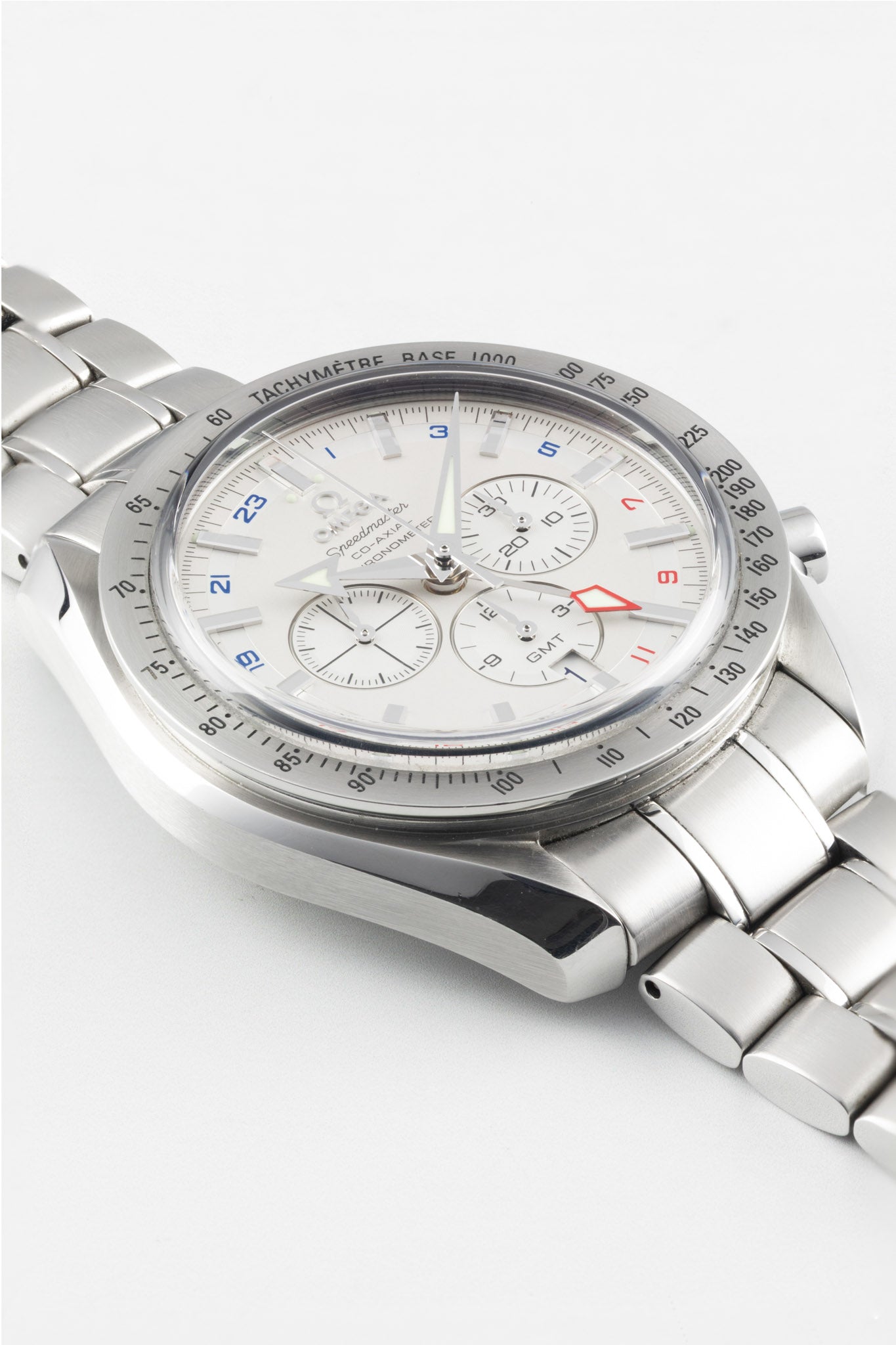 OMEGA Speedmaster Broad Arrow GMT Silver Dial