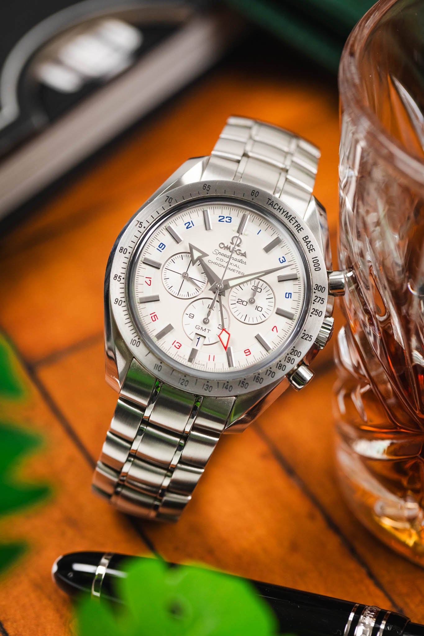 OMEGA Speedmaster Broad Arrow GMT Silver Dial