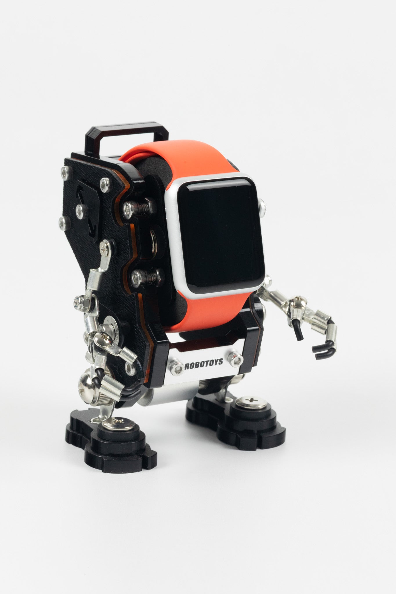 ROBOTOYS - DAVE - SAFFIANO BLACK - Apple & Galaxy Watch Charger