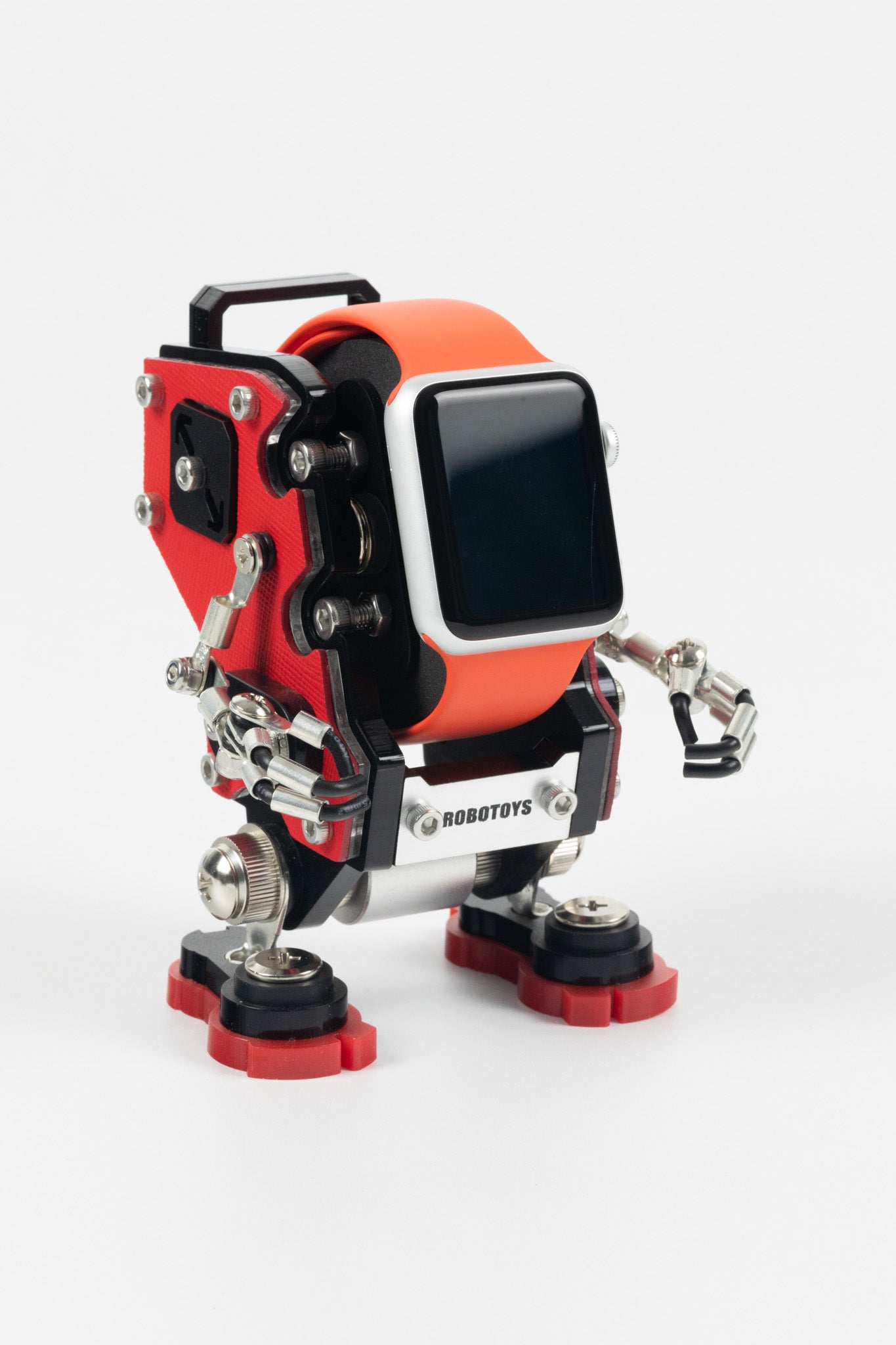 ROBOTOYS - DAVE - SAFFIANO RED - Apple & Galaxy Watch Charger