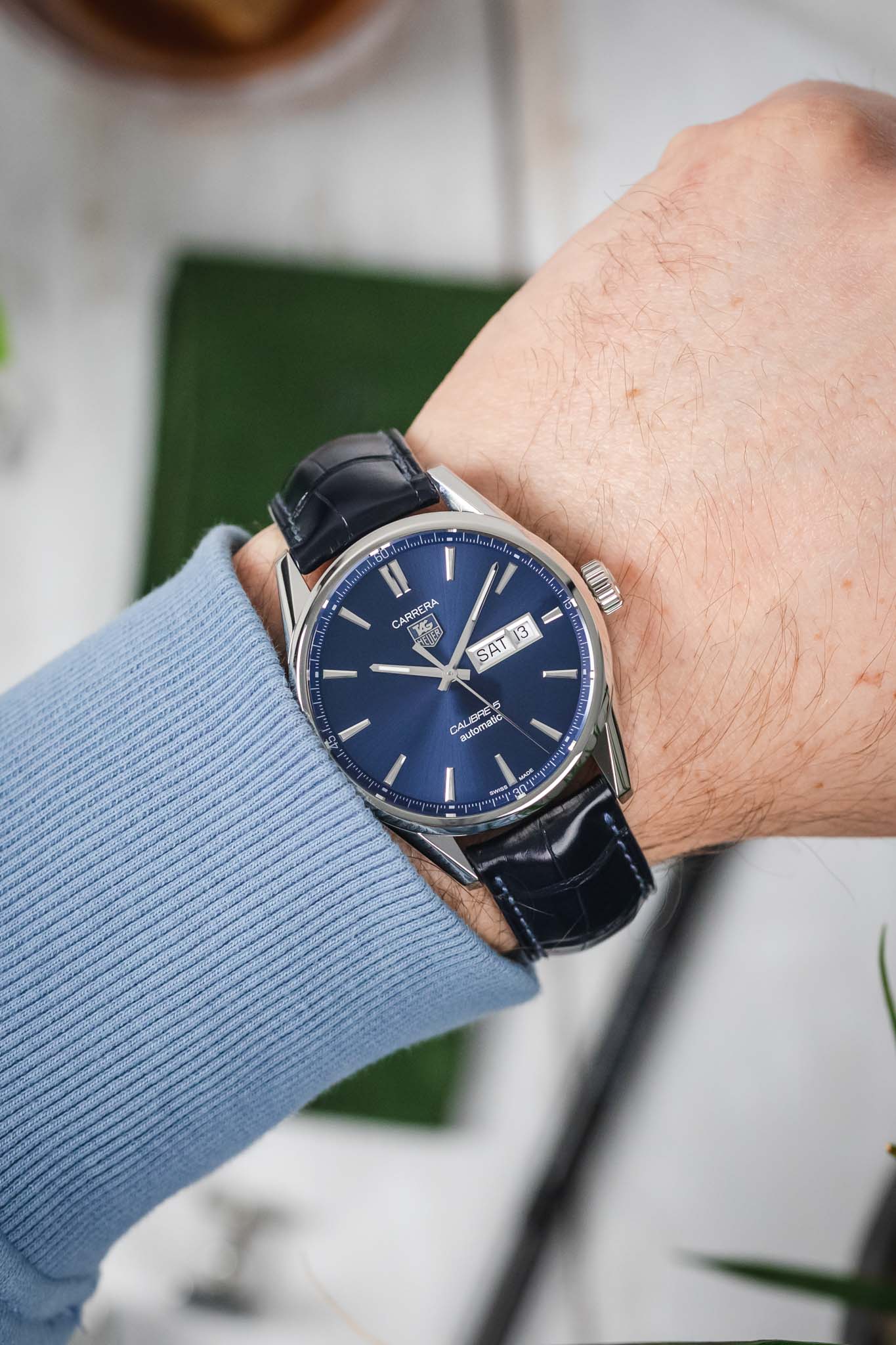 TAG HEUER Carrera Day Date – Sunray Blue dial 43mm