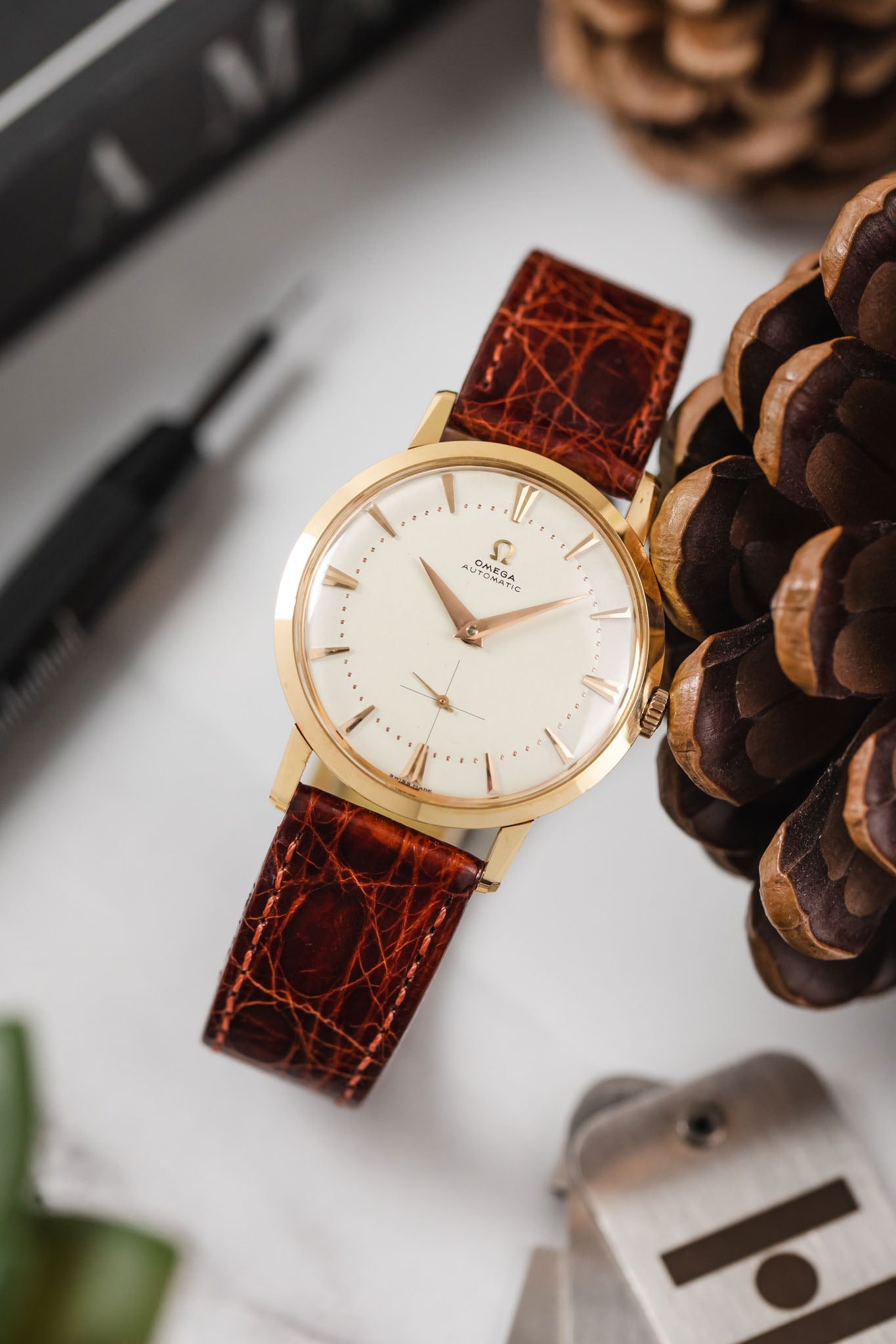 OMEGA Vintage De Ville, - Tresor Gold 1956